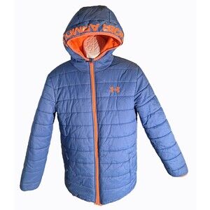 Under‎ Armour Loose Long Sleeve Full Zip YXL JTG EG Cold Gear Jacket Blue Orange